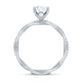 Oval Shape Moissanite Solitaire Engagement Ring in Braided Shank
