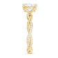 Oval Shape Moissanite Solitaire Engagement Ring in Braided Shank