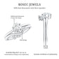 Solitaire Moissanite Wedding Ring Set for Her