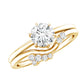 Solitaire Moissanite Wedding Ring Set for Her