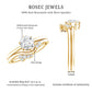 Solitaire Moissanite Wedding Ring Set for Her