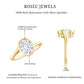 Solitaire 2 Carat Moissanite Bezel Set Engagement Ring with Bypass Shank