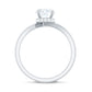 Oval Cut Solitaire Moissanite Bypass Engagement Ring