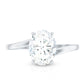 Oval Cut Solitaire Moissanite Bypass Engagement Ring