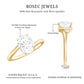 Oval Cut Solitaire Moissanite Bypass Engagement Ring