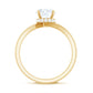 Oval Cut Solitaire Moissanite Bypass Engagement Ring