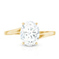 Oval Cut Solitaire Moissanite Bypass Engagement Ring