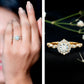 Antique Style Moissanite Halo Engagement Ring