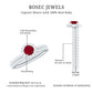 Natural Ruby Wedding Engagement Ring Set with Diamond