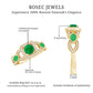 Natural Emerald Diamond Vintage Looking Engagement Ring