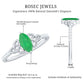 Natural Marquise Emerald Diamond Promise Ring with Celtic Knot