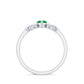 Natural Marquise Emerald Diamond Promise Ring with Celtic Knot