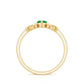 Natural Marquise Emerald Diamond Promise Ring with Celtic Knot