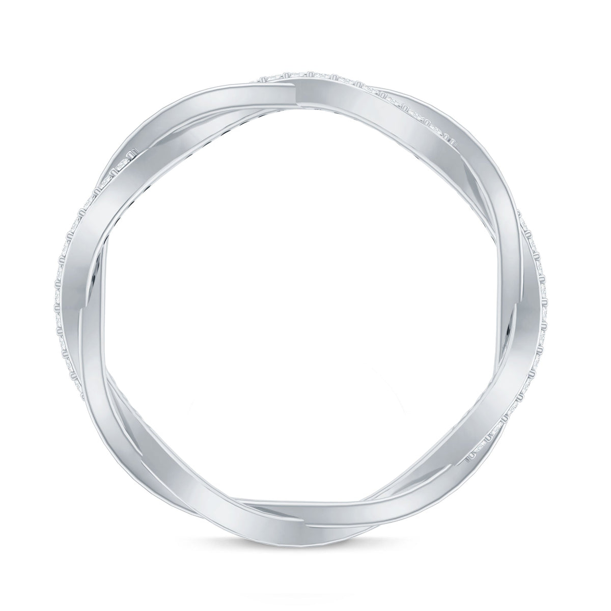 Certified Moissanite Infinity Eternity Band Ring