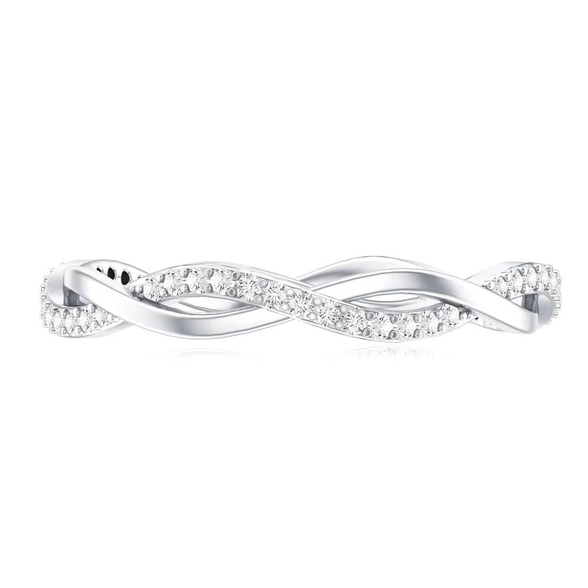 Certified Moissanite Infinity Eternity Band Ring