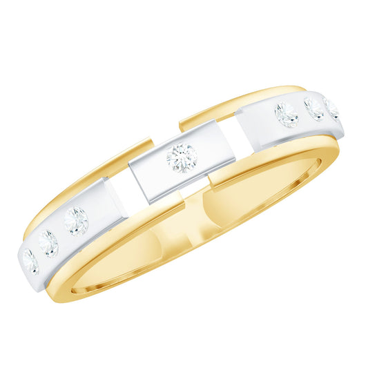 Anillo de boda de diamantes naturales para hombre