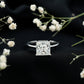 3 Carat Princess Cut Moissanite Solitaire Engagement Ring