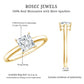 Anillo Solitario de Moissanita Corte Princesa de 1 CT para Mujer