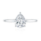 Solitaire Moissanite Teardrop Engagement Ring for Women
