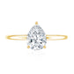 Solitaire Moissanite Teardrop Engagement Ring for Women