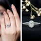 1.2 Carat Certified Moissanite Oval Halo Engagement Ring For Her