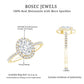 1.2 Carat Certified Moissanite Oval Halo Engagement Ring For Her