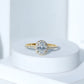 1.2 Carat Certified Moissanite Oval Halo Engagement Ring For Her