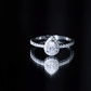 Certified Moissanite Teardrop Engagement Ring with Halo