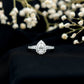 Certified Moissanite Teardrop Engagement Ring with Halo
