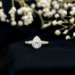 Certified Moissanite Teardrop Engagement Ring with Halo