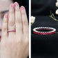 Princess Cut Ruby Eternity Ring – Thin Ruby Wedding Band in Shared Prong Setting | Real AAA Ruby