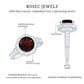 2.3 Carat Garnet Art Deco Engagement Ring with Diamond Halo