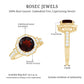 2.3 Carat Garnet Art Deco Engagement Ring with Diamond Halo