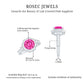 Anillo de compromiso vintage de zafiro rosa creado en laboratorio con halo de diamantes