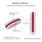 Lab Created Ruby Three Row Wedding Band for Women