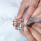 Lab Created Ruby Three Row Wedding Band for Women