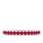 Round Shape Lab Grown Ruby and Diamond Eternity Wedding Band