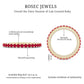 Round Shape Lab Grown Ruby and Diamond Eternity Wedding Band