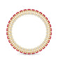 Round Shape Lab Grown Ruby and Diamond Eternity Wedding Band