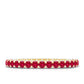 Round Shape Lab Grown Ruby and Diamond Eternity Wedding Band