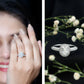 Anillo de compromiso victoriano de moissanita ovalada de 6x8 mm con halo