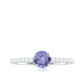 Certified Real Solitaire Tanzanite Promise Ring with Diamond