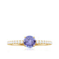 Certified Real Solitaire Tanzanite Promise Ring with Diamond