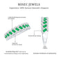 Baguette Emerald and Diamond Braided Half Eternity Band Ring
