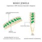 Baguette Emerald and Diamond Braided Half Eternity Band Ring