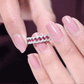 Natural Baguette Ruby Half Eternity Band with Diamond