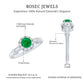 Vintage Inspired Emerald Engagement Ring with Diamond