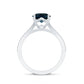 Natural London Blue Topaz and Diamond Engagement Ring
