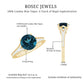 Natural London Blue Topaz and Diamond Engagement Ring