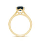 Natural London Blue Topaz and Diamond Engagement Ring